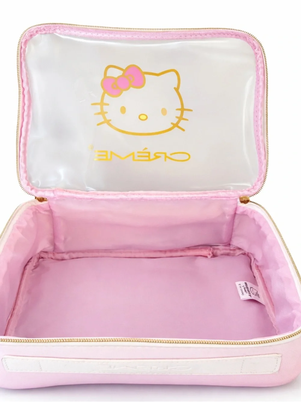Hello Kitty Pink and Gold Kids Travel Cosmetic Case